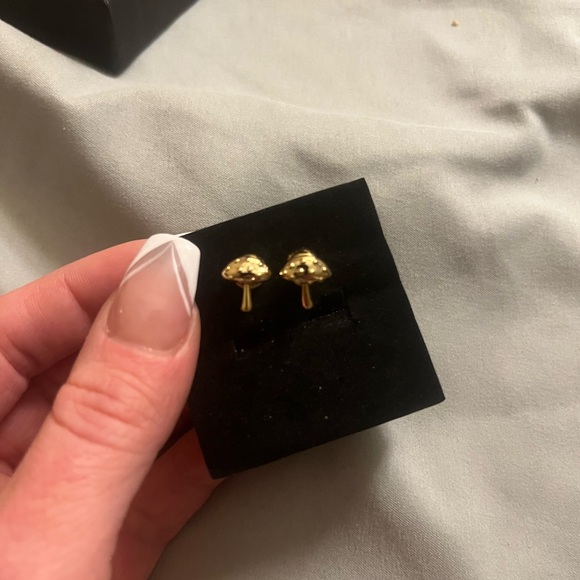 Coach Gold Mushroom Stud Earrings - Picture 2 of 6
